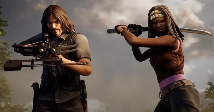 Daryl and Michonne's Fortnite Season 5 skins