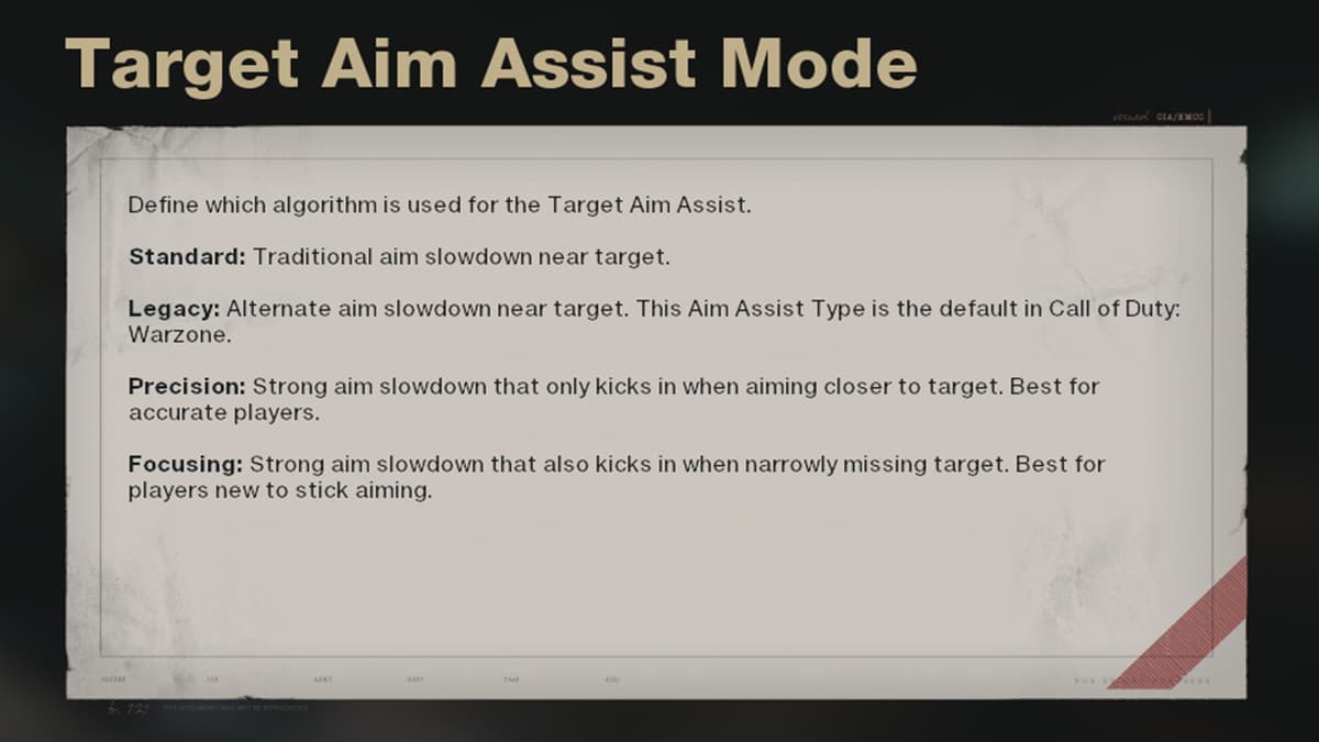 Cold War target aim assist mode