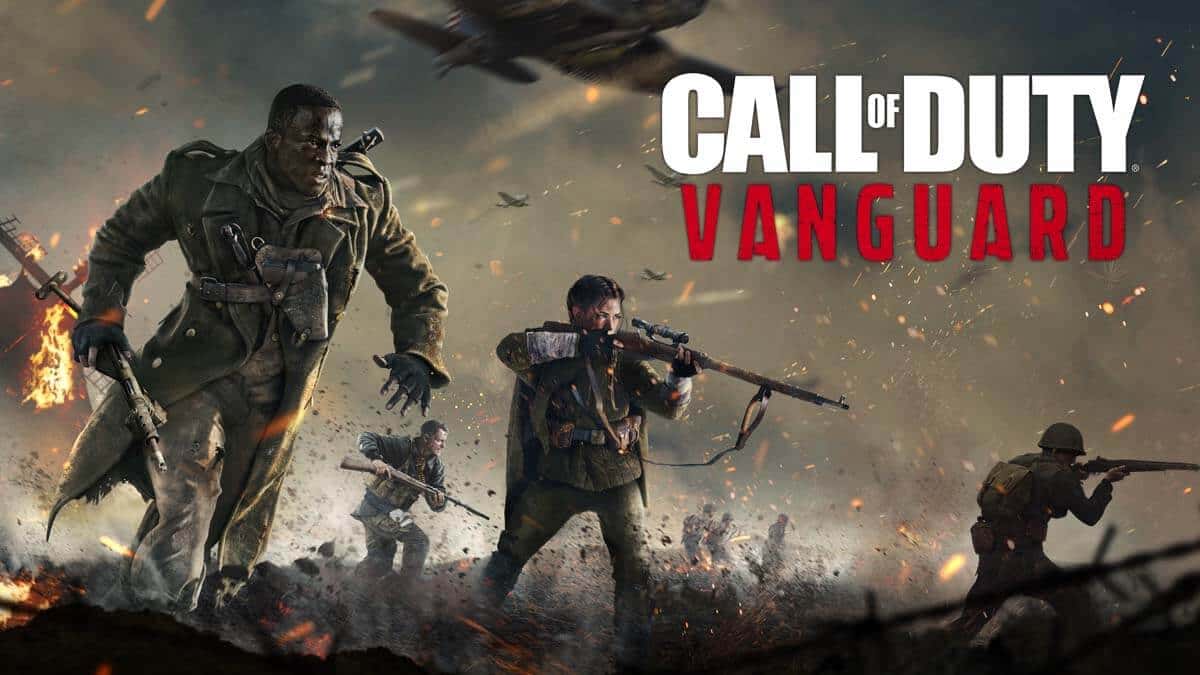 Call of Duty Vanguard characters fighting under logo