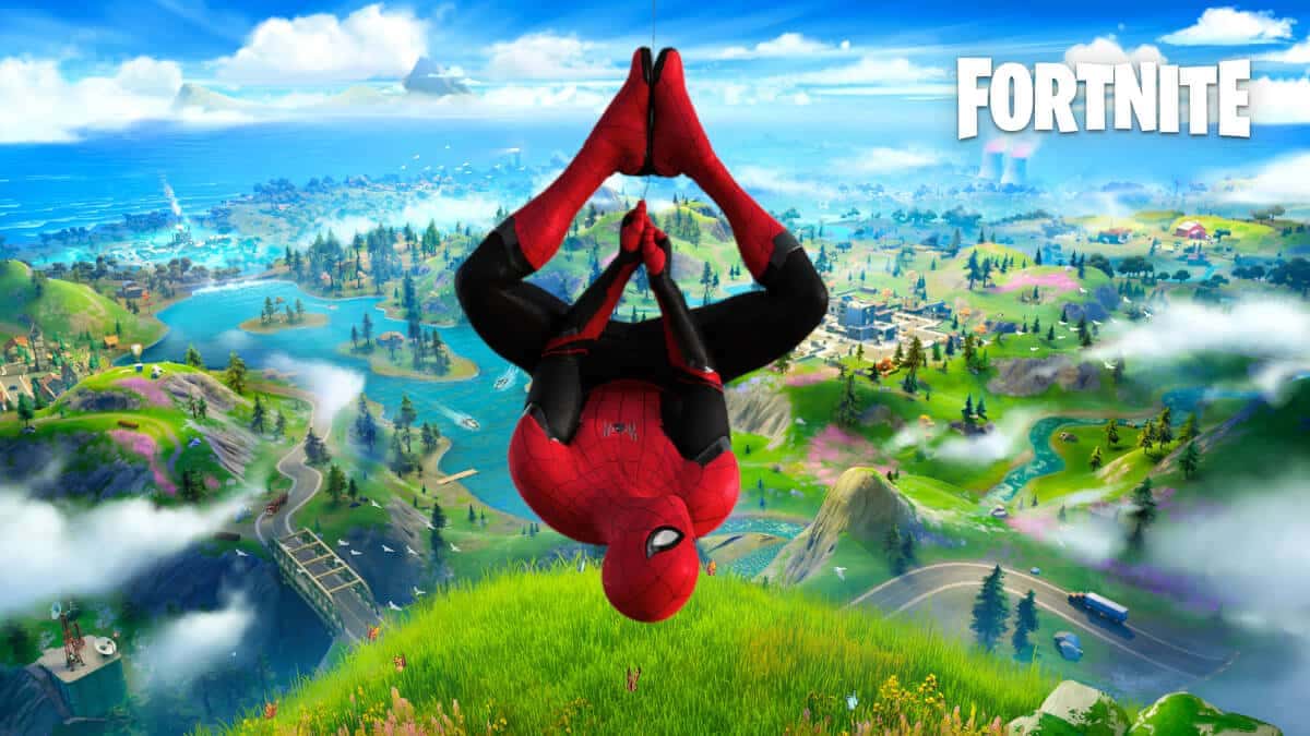 Spider-Man on Fortnite background