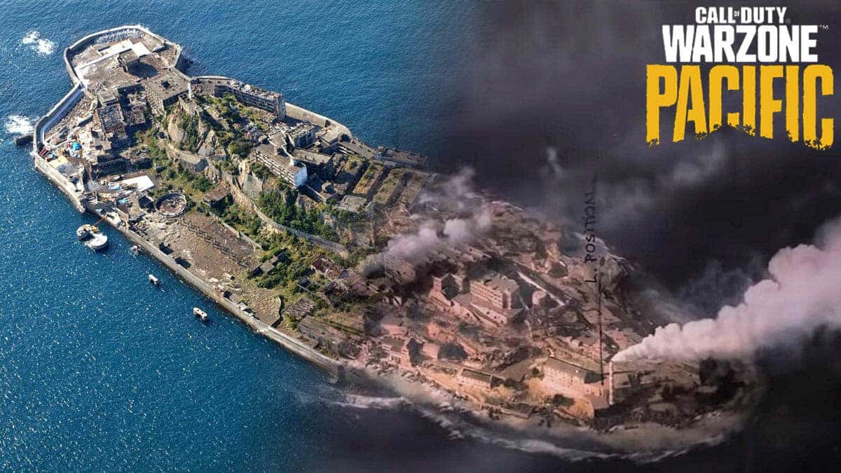 Hashima Island and Rebirth Island Warzone map
