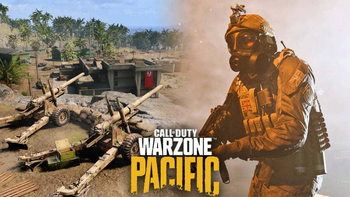 Warzone Pacific player with gas mask