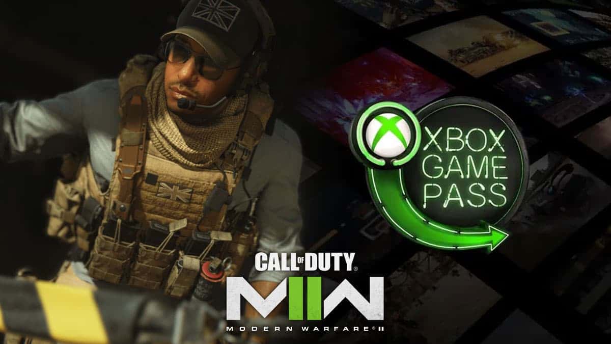 Gaz in Modern Warfare 2 and Xbox Game Pass logo