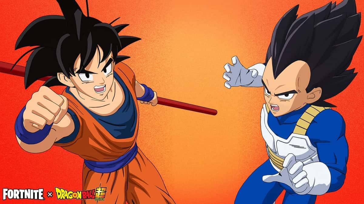 Dragon Ball's Goku and Vegeta in Fortnite