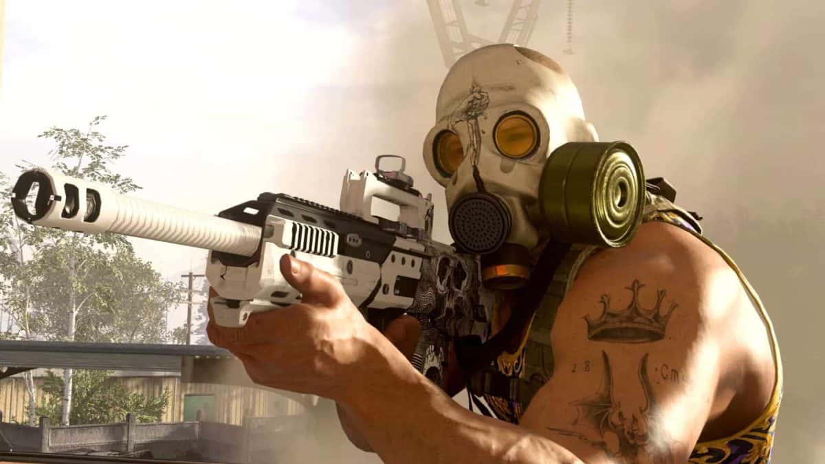 warzone character with gas mask