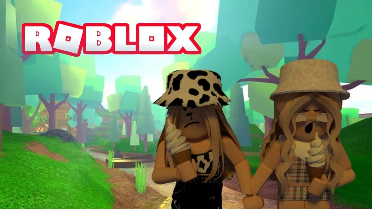 Two Roblox characters walking together