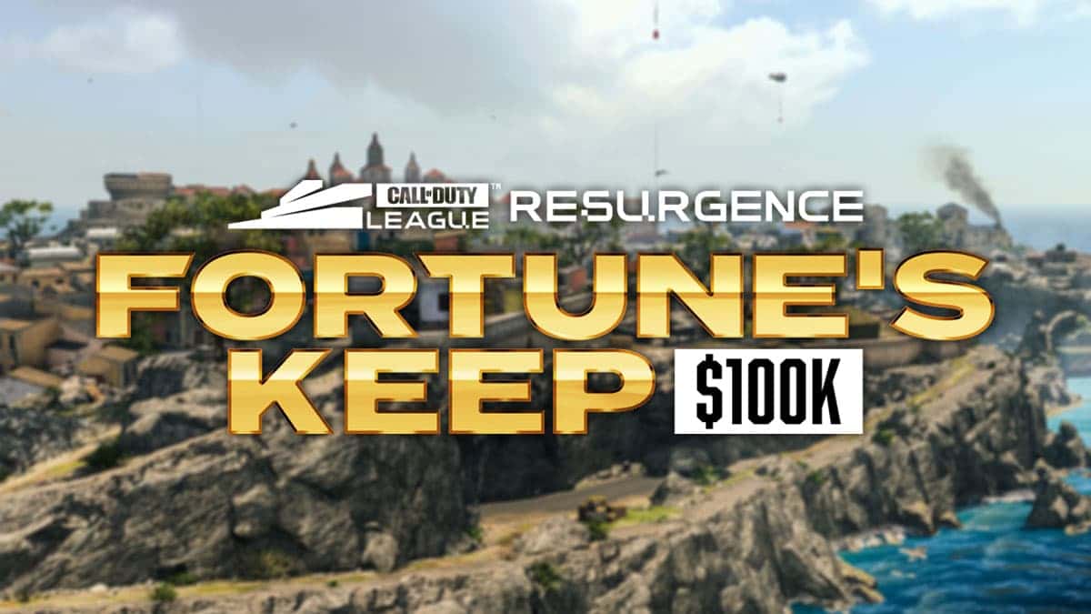 warzone call of duty league resurgence fortune's keep tournament logo
