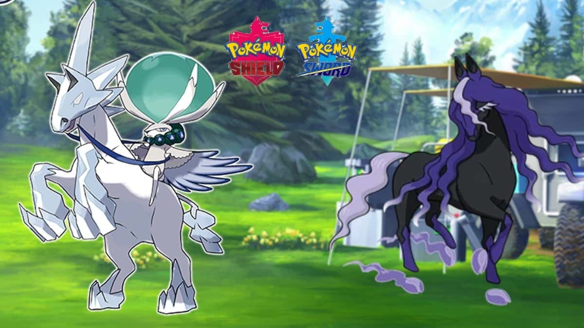 Calyrex, Glastrier, and Spectrier in Pokemon Sword and Shield