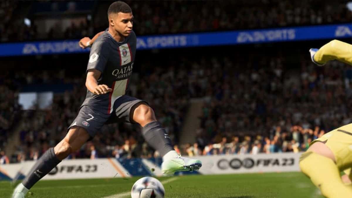 FIFA 23 player running with ball
