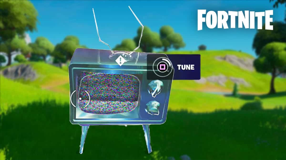 How to tune tv while wearing Byte's Outfit in Fortnite