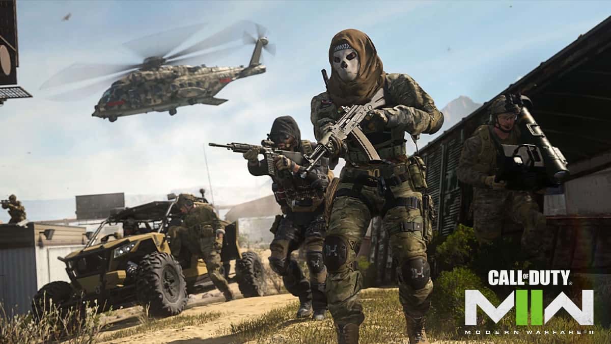 Modern Warfare 2 operators aiming weapons