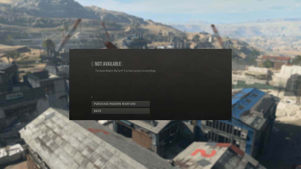 how to fix warzone 2 purchase modern warfare 2 to access everything error