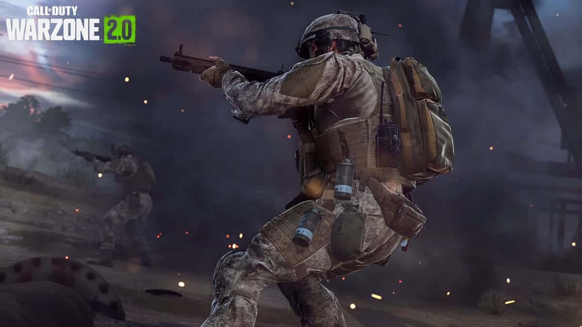 Warzone 2 player firing gun