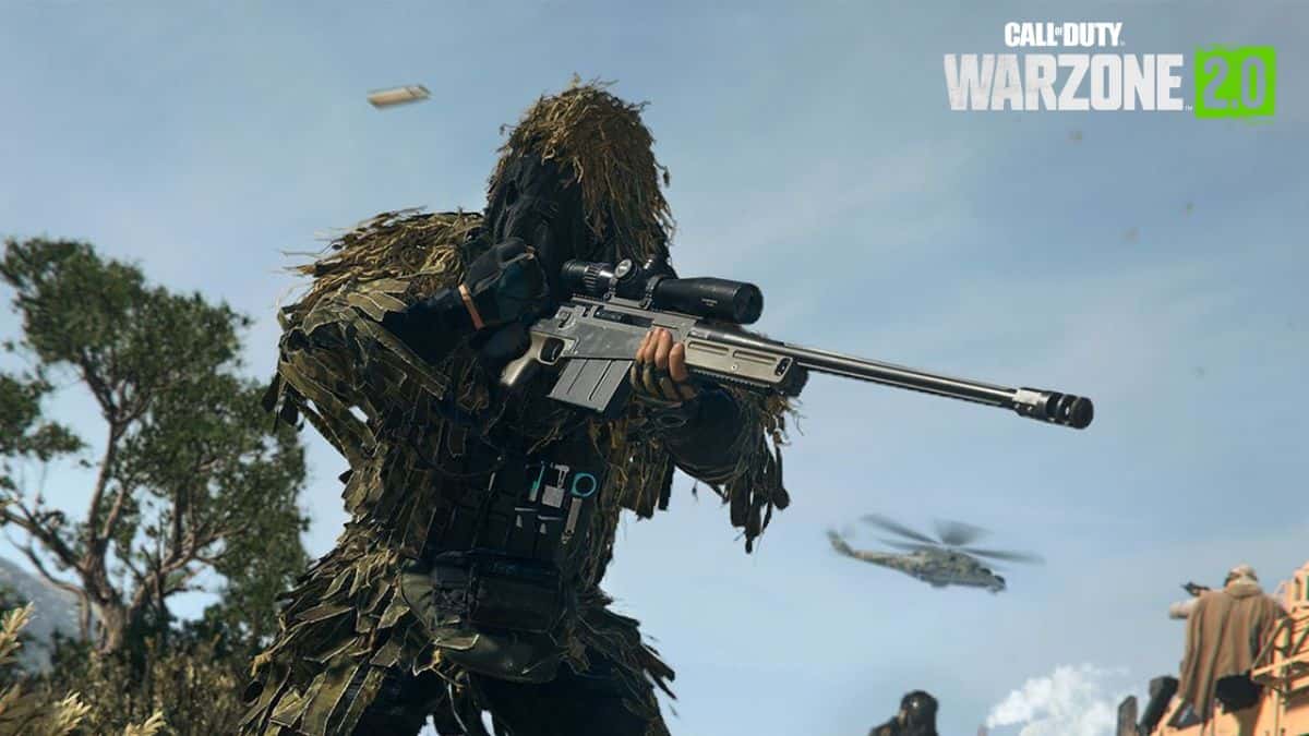 Warzone player with Sniper Rifle