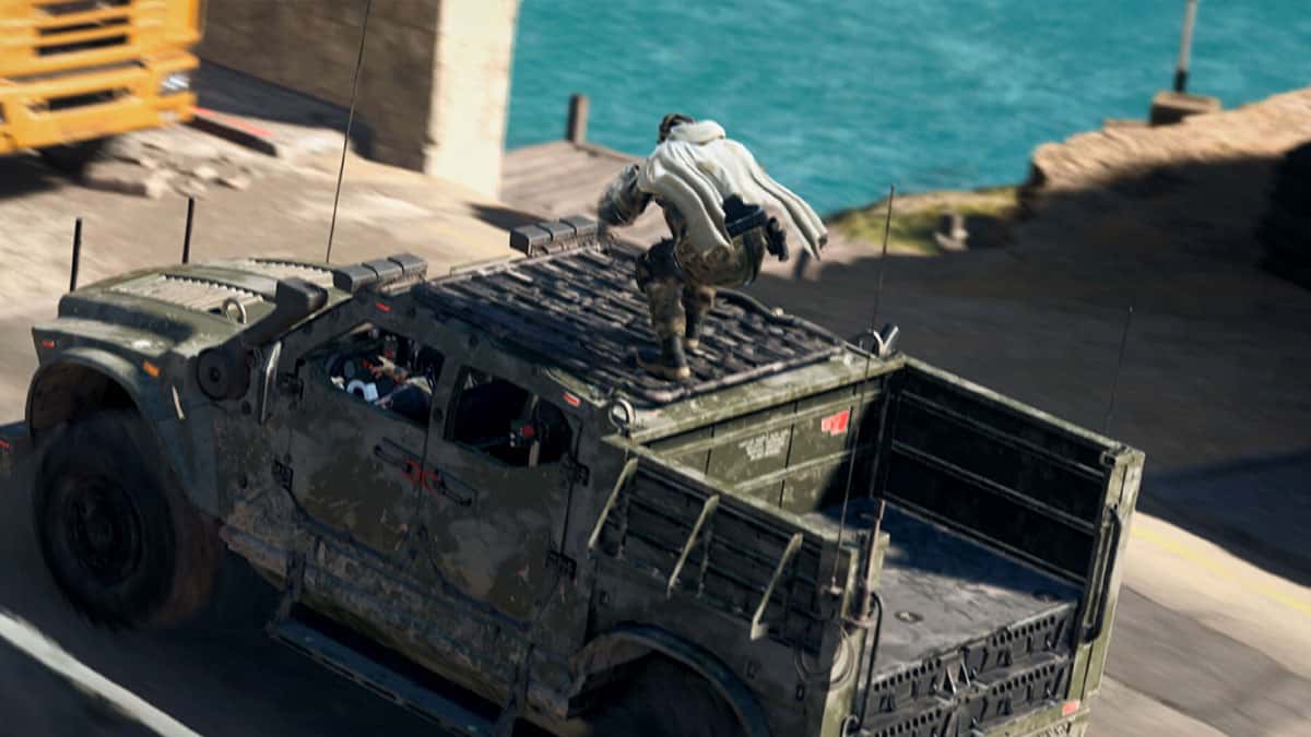 Ghost riding on top of car in Warzone 2
