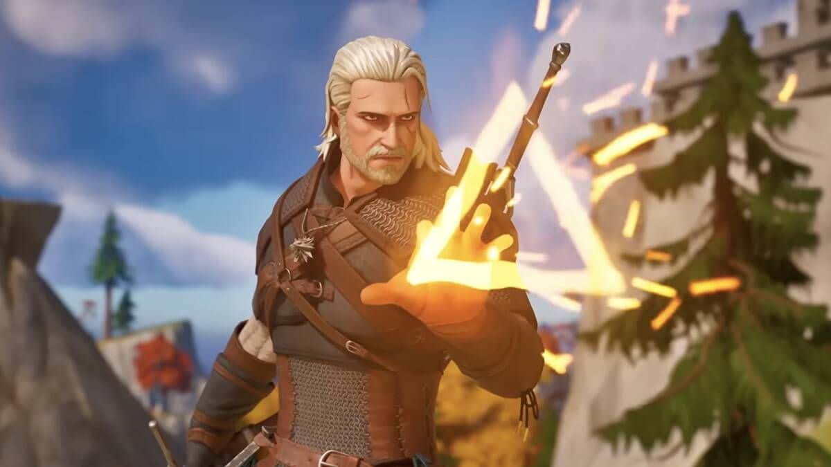 The Witcher's Geralt in Fortnite 23.50 update