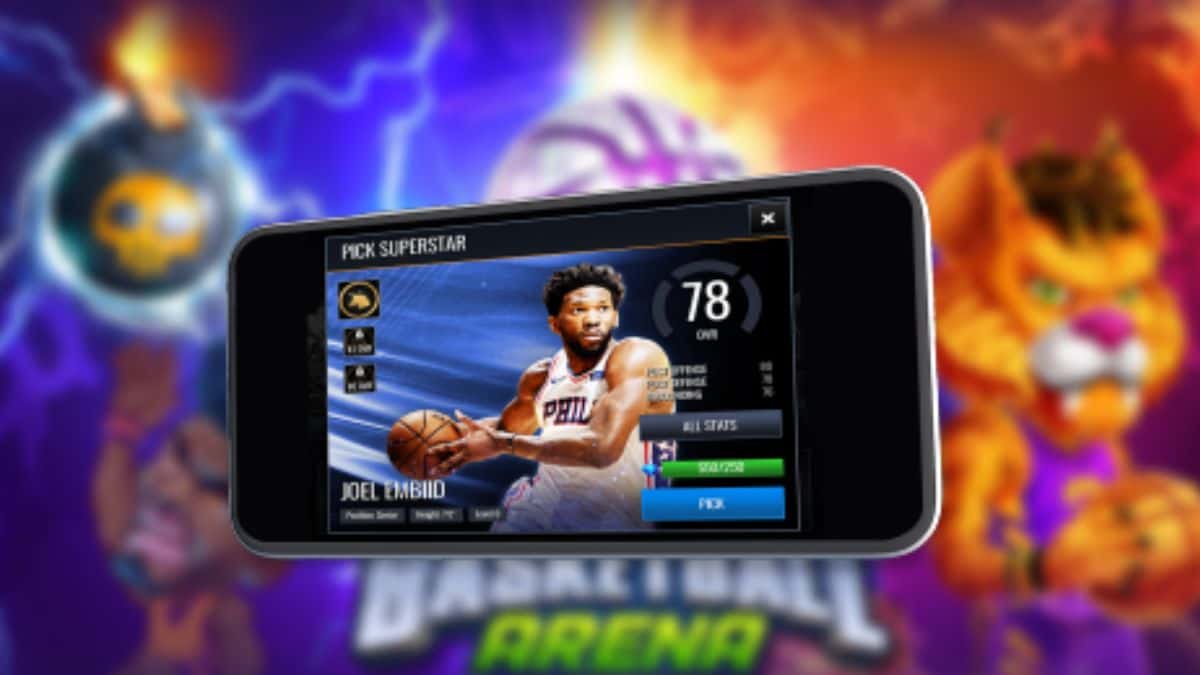Basketball Arena and NBA 2K on a mobile screen