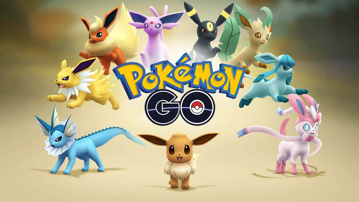 Eevee and all its evolutions in Pokemon Go