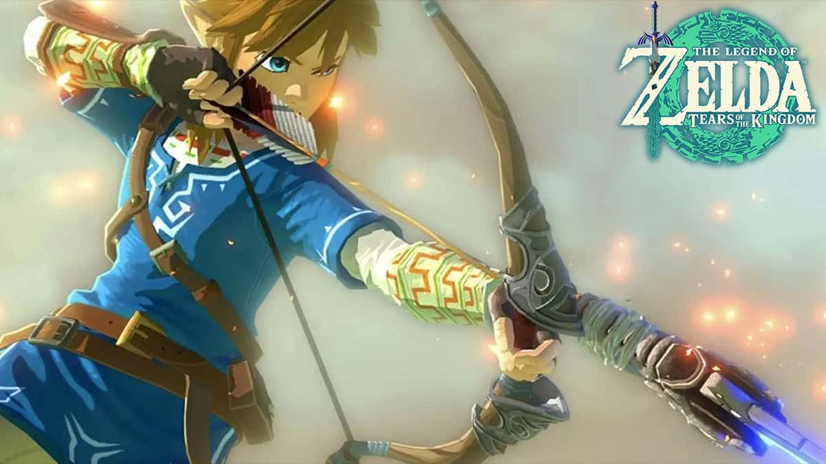 Link using a bow in Tears of the Kingdom