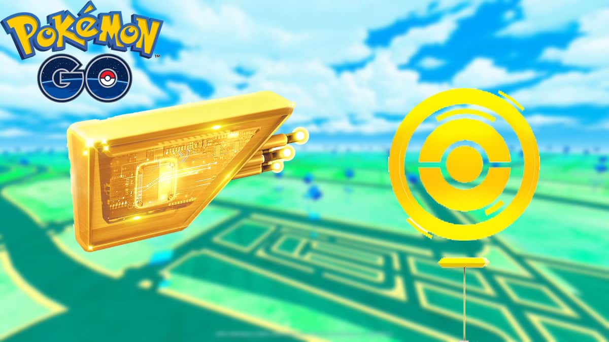 Gold PokeStop and a Golden Lure Module in Pokemon Go