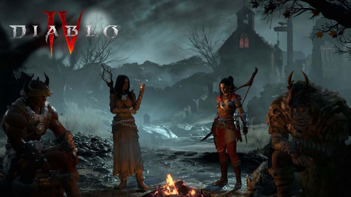 Diablo 4 classes in the character selection screen