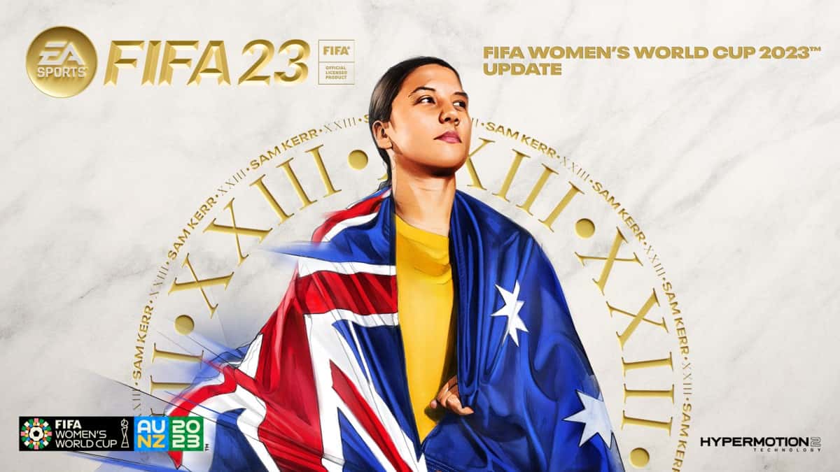 Australian Forward Sam Kerr is the cover for the Women's World Cup Title update.