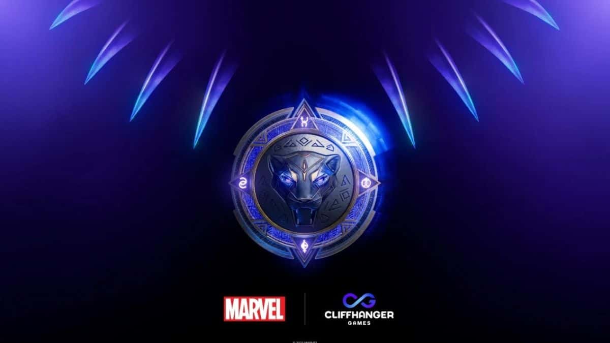 Black Panther medallion with Marvel logo