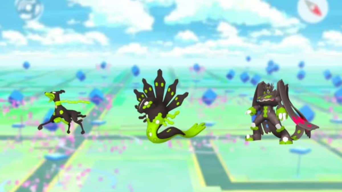 zygarde pokemon go forms image with game background