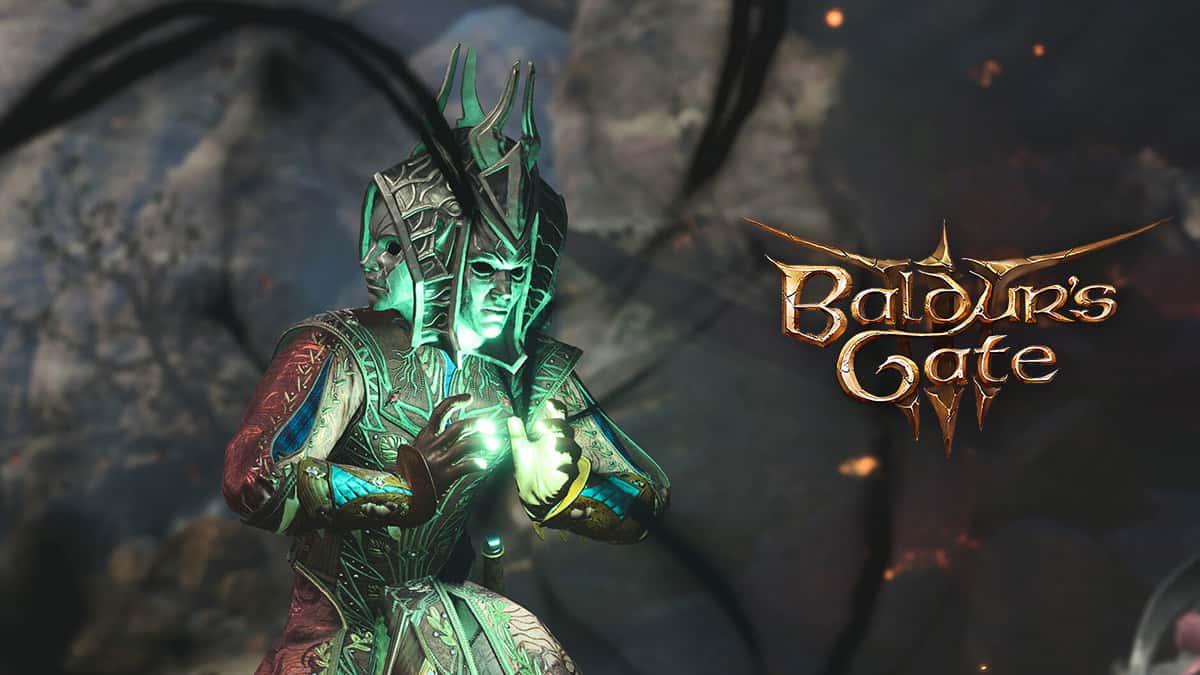 Character in Baldur's Gate 3 using Karmic Dice.