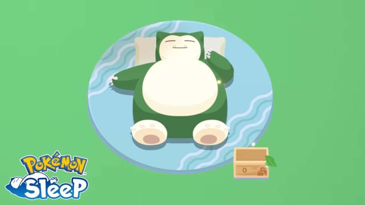 green snorlax pokemon sleep promo image