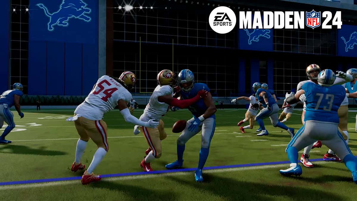 Detroit Lions against San Francisco 49ers practice in Madden 24.