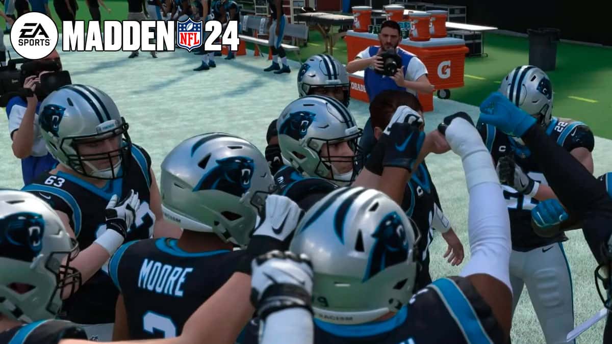 Carolina Panthers squad in Madden 24
