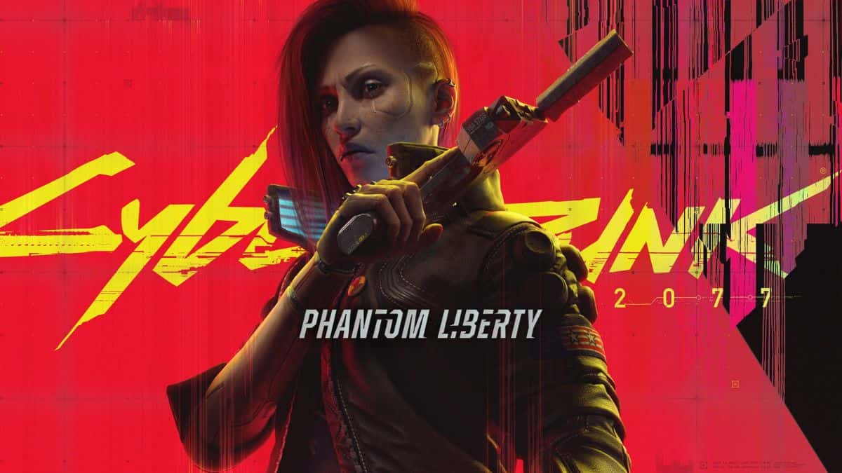 Female V with Cyberpunk 2077 Phantom Liberty logo