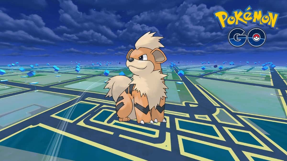 pokemon go spotlight hour featured species growlithe image with game background
