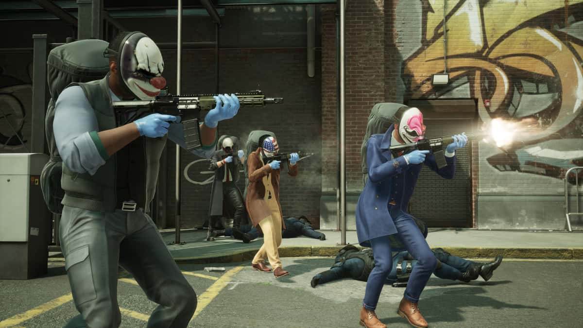 Payday 3 characters shooting during heist