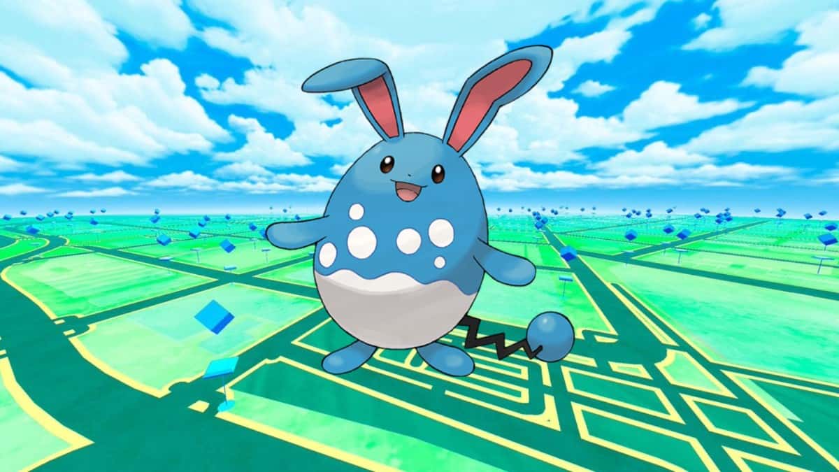 pokemon go azumarill image with game background