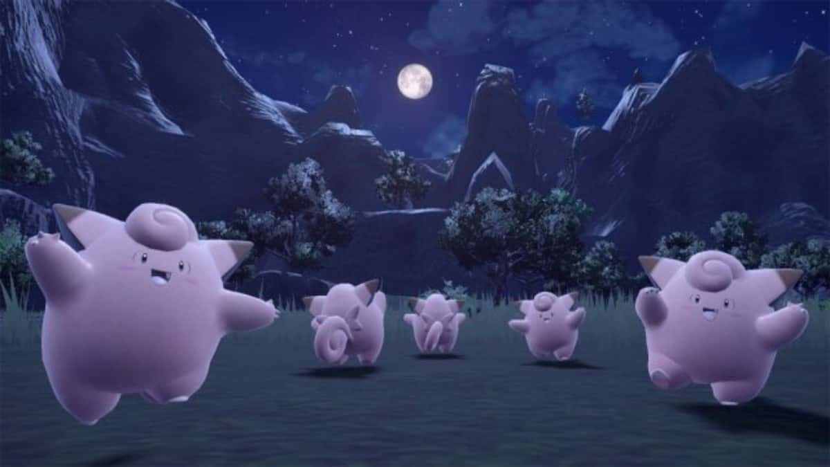 pokemon scarlet and violet clefairy moon event promo image