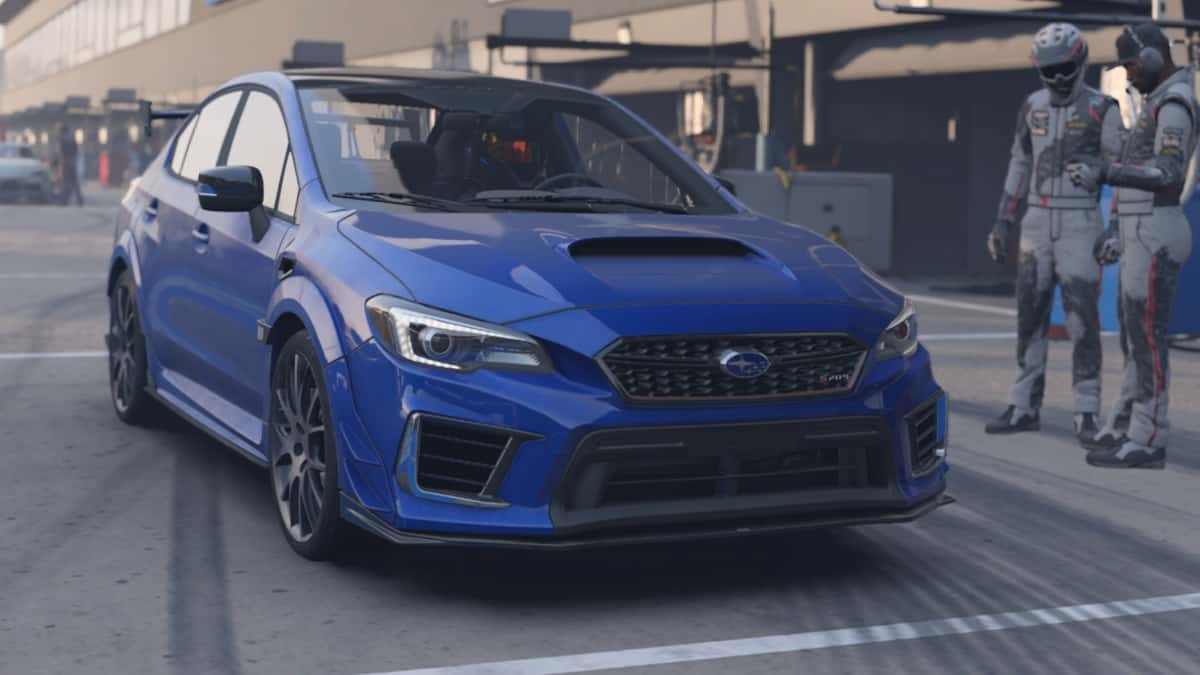 A Subaru in Forza Motorsport