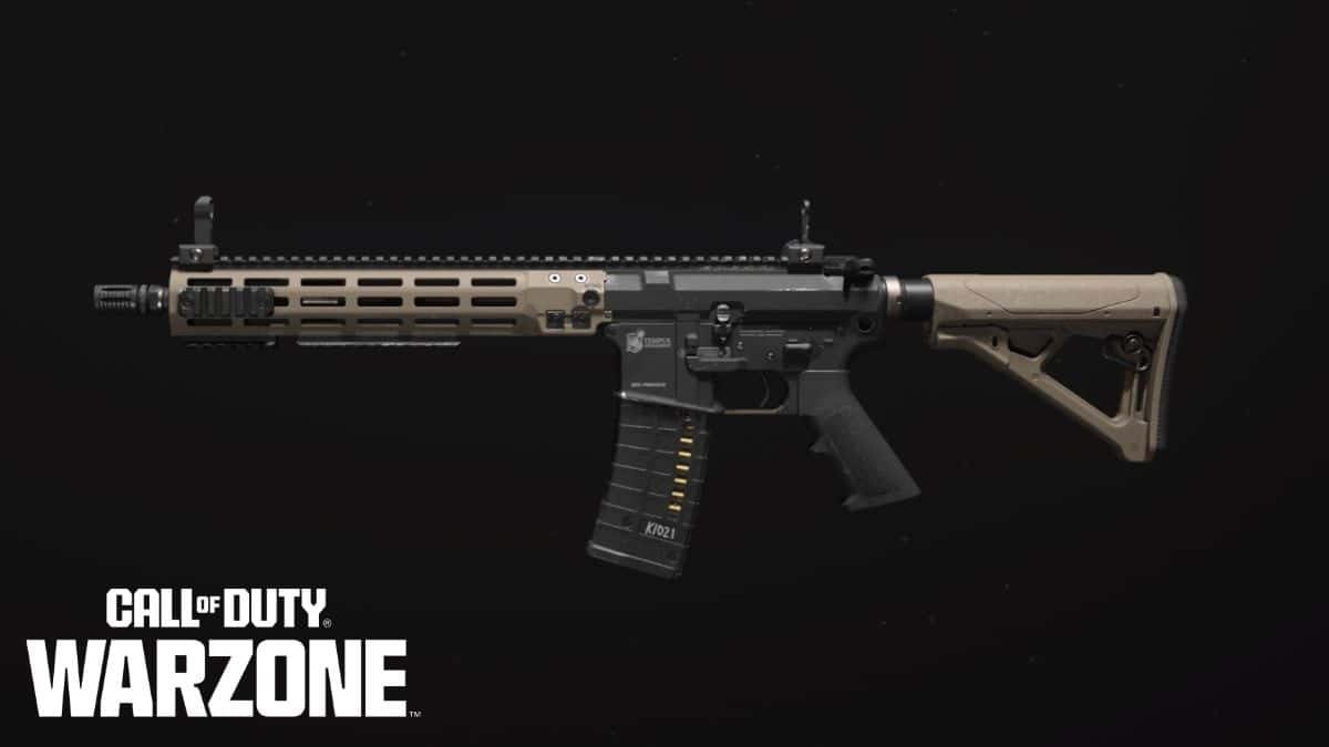 M4 in Warzone with logo
