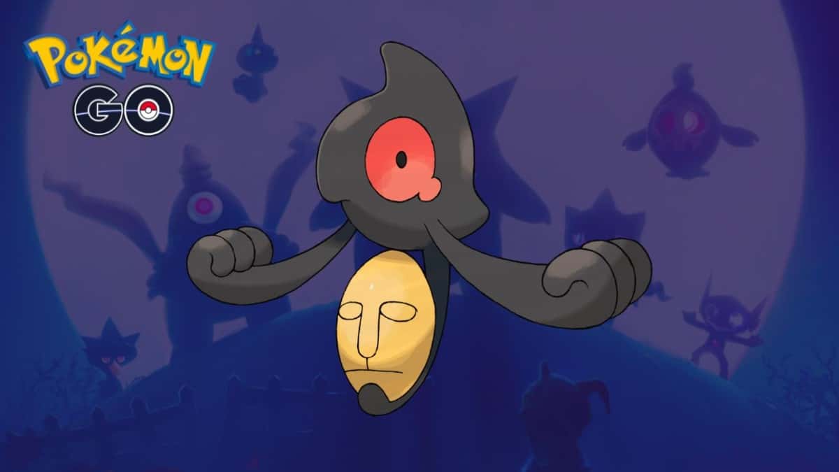 pokemon go yamask spotlight hour promo image with halloween background