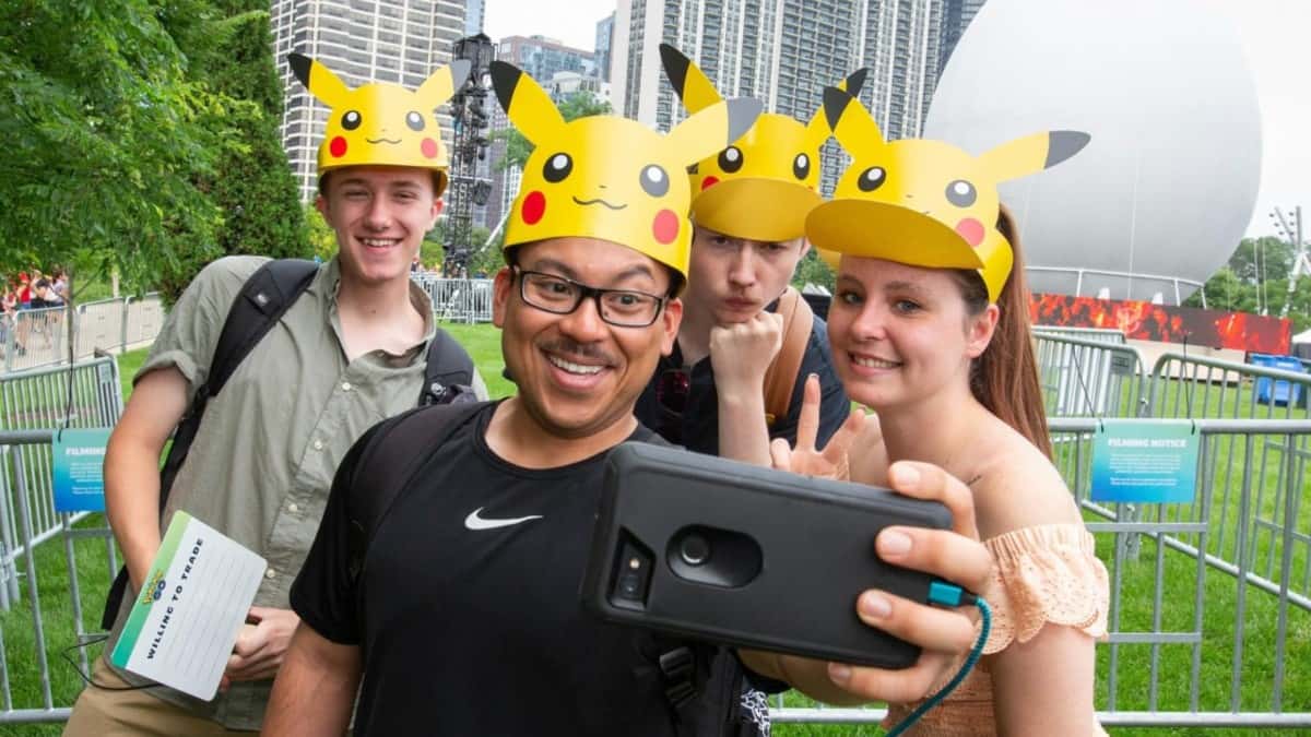 pokemon go players from an event