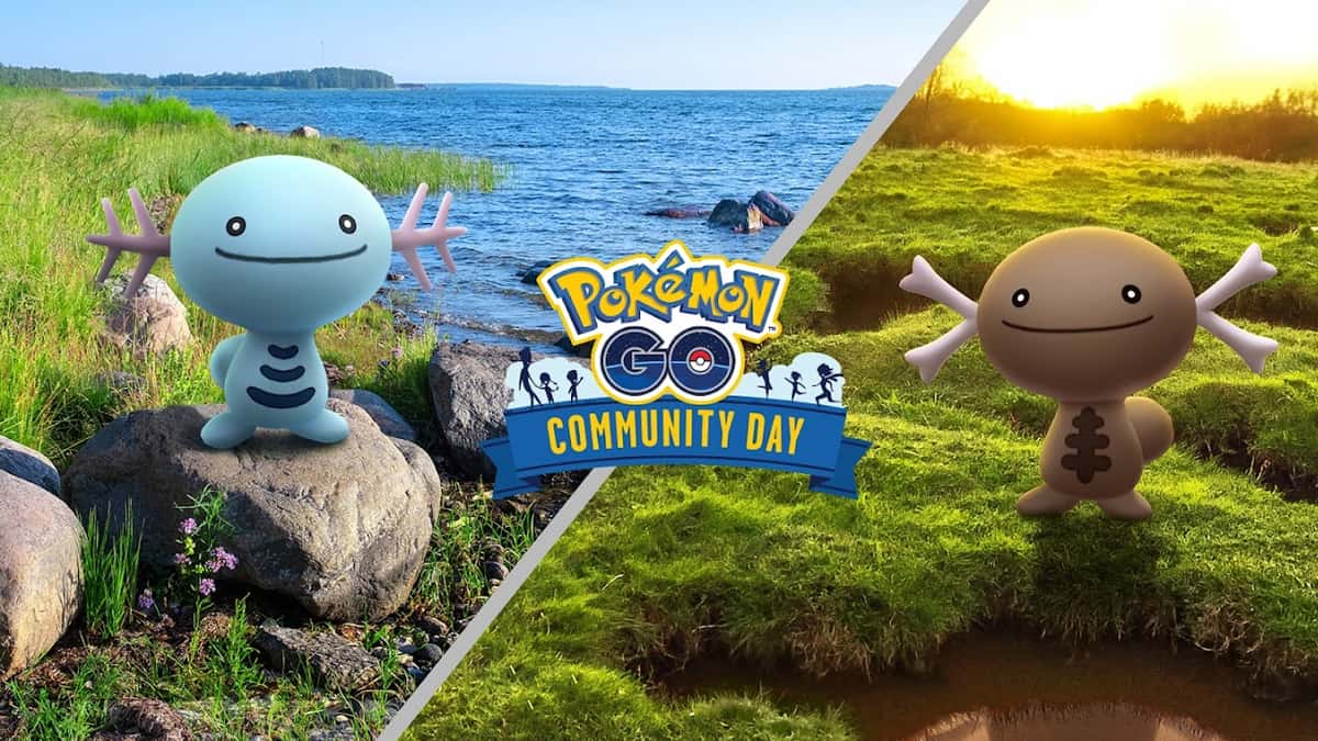 Wopper and Paldean Wopper on the Community Day splash art