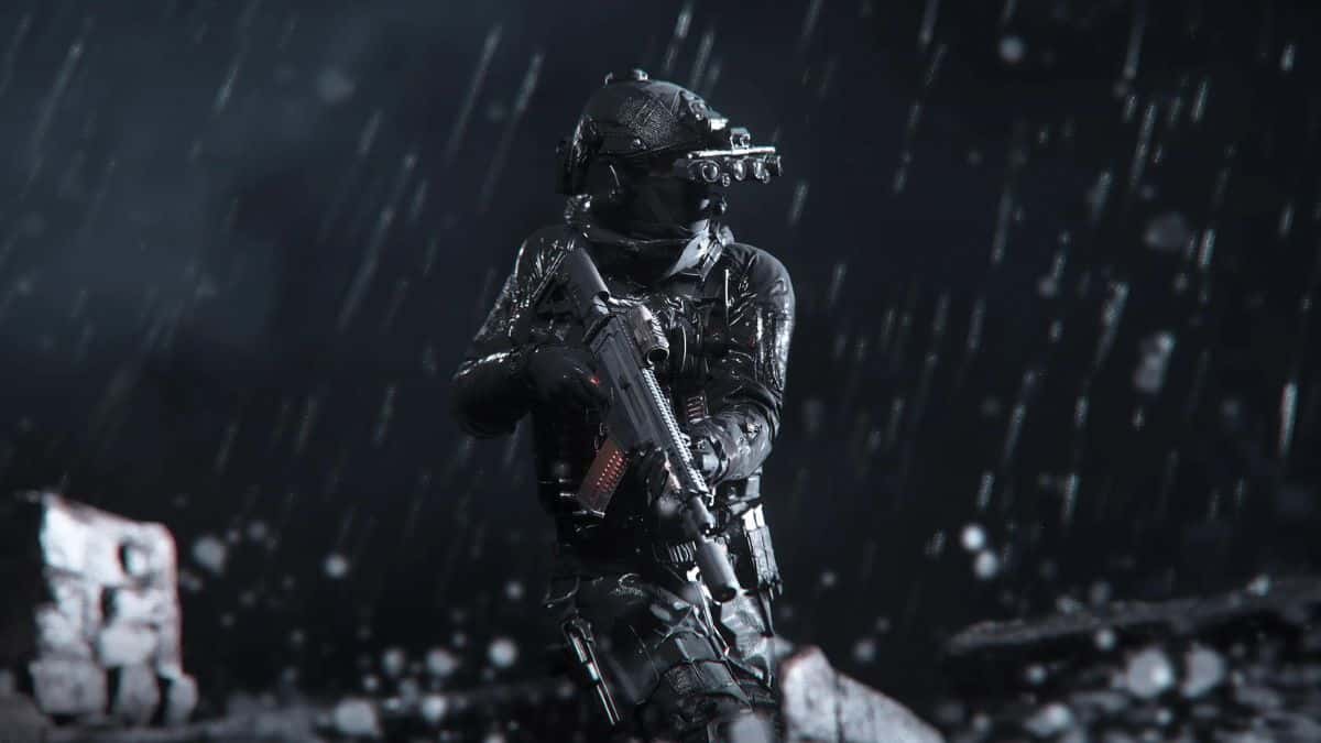 Modern Warfare 3 Operator in the rain
