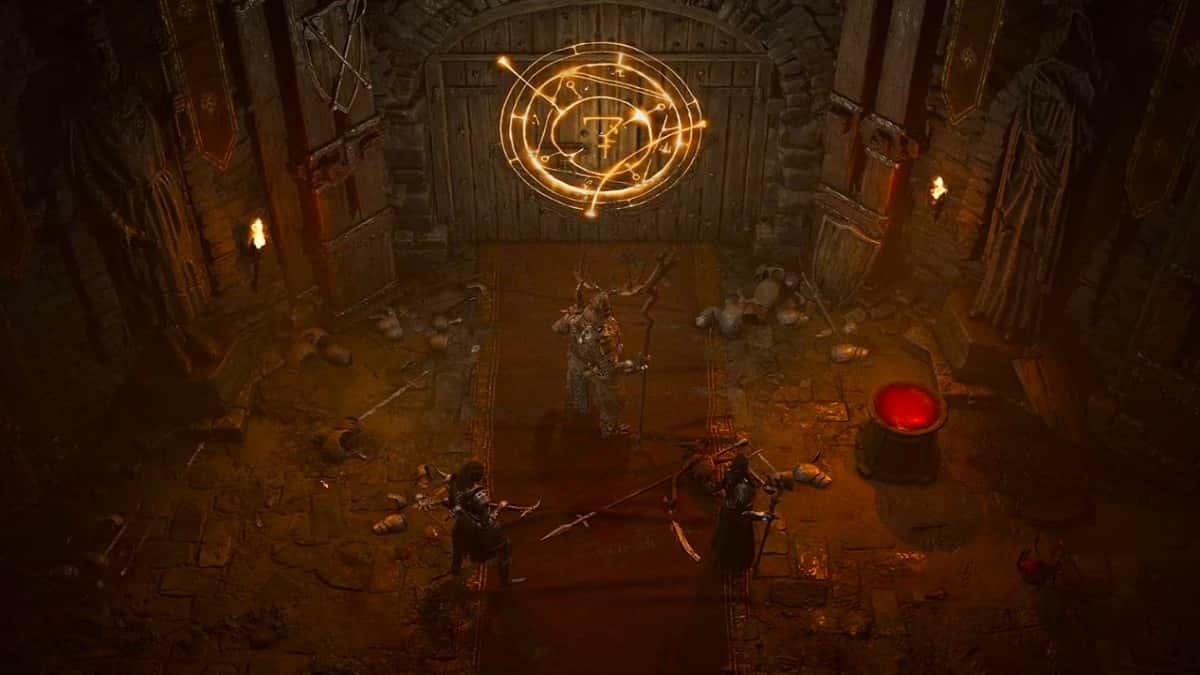 Diablo 4 characters entering a Dungeon