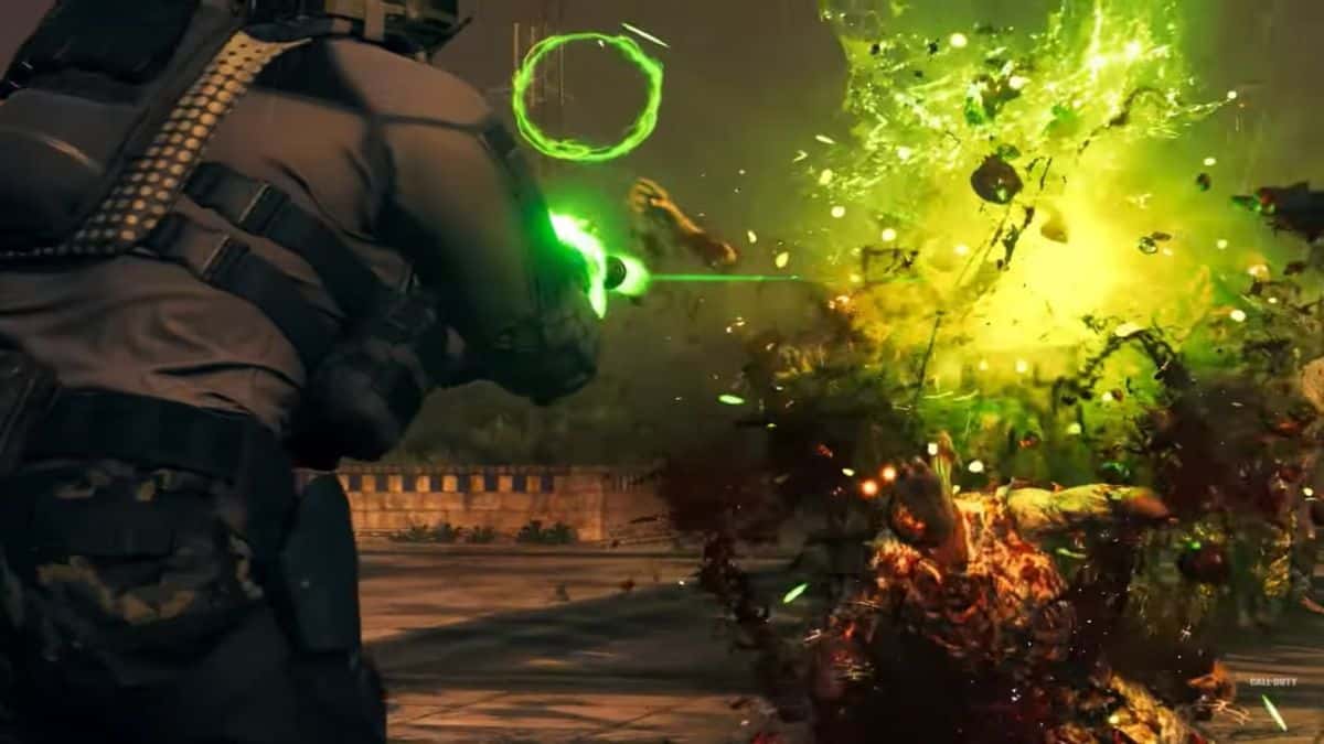 mw3 zombies player rooting and exploding zombie with the ray gun
