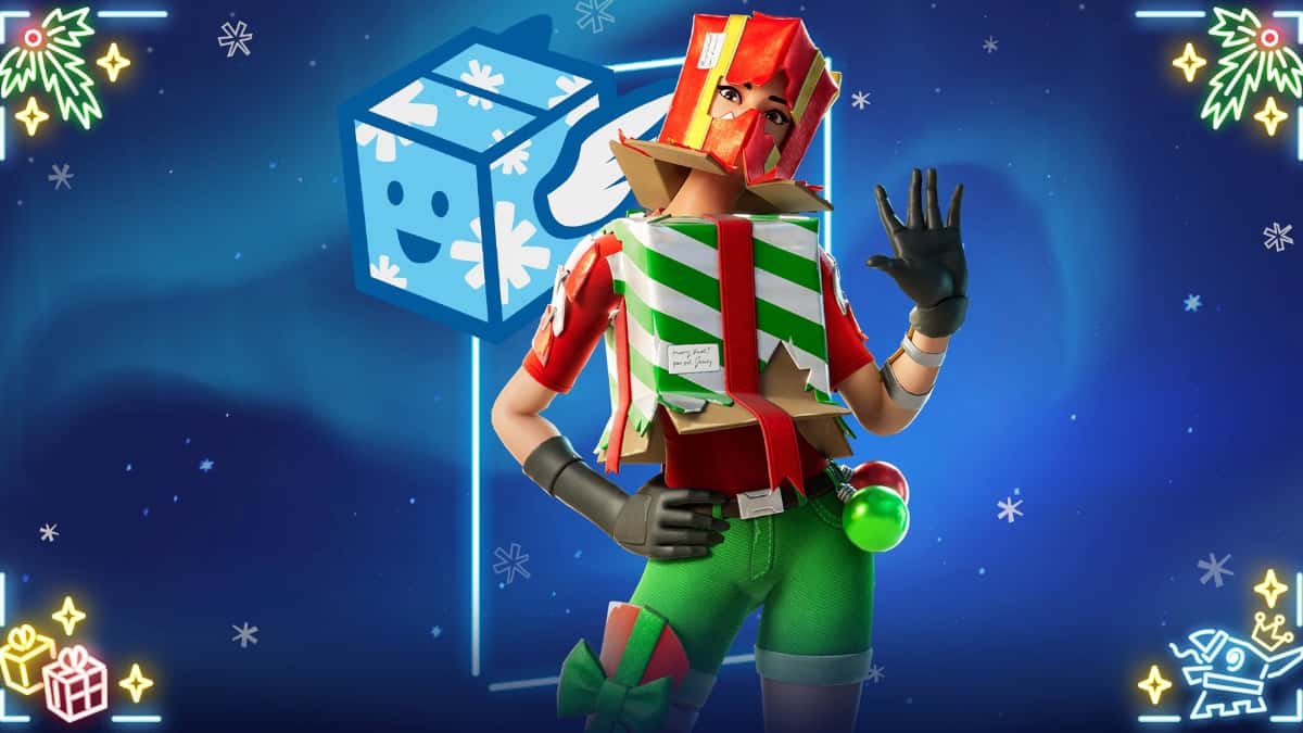 Ship It! Express logo and Holiday Boxy in Fortnite