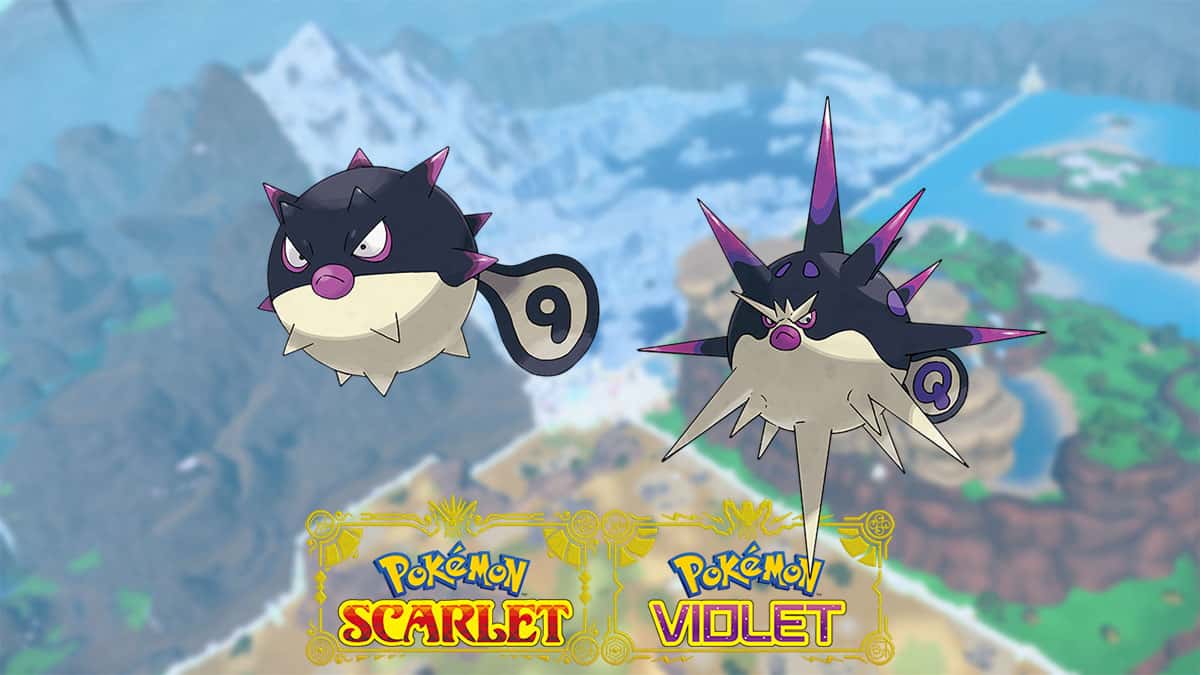 Hisuian Qwilfish and Overqwil in Pokemon Scarlet and Violet DLC