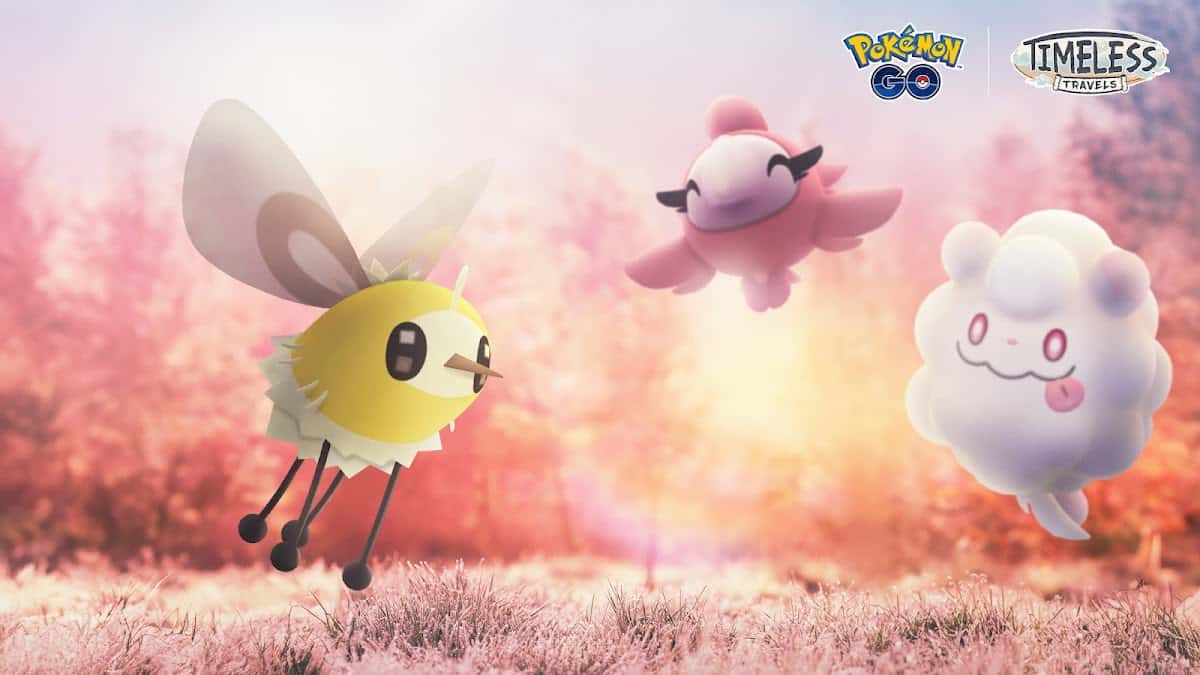 Cutiefly, Spritzee and Swirlix in a Pokemon Go event