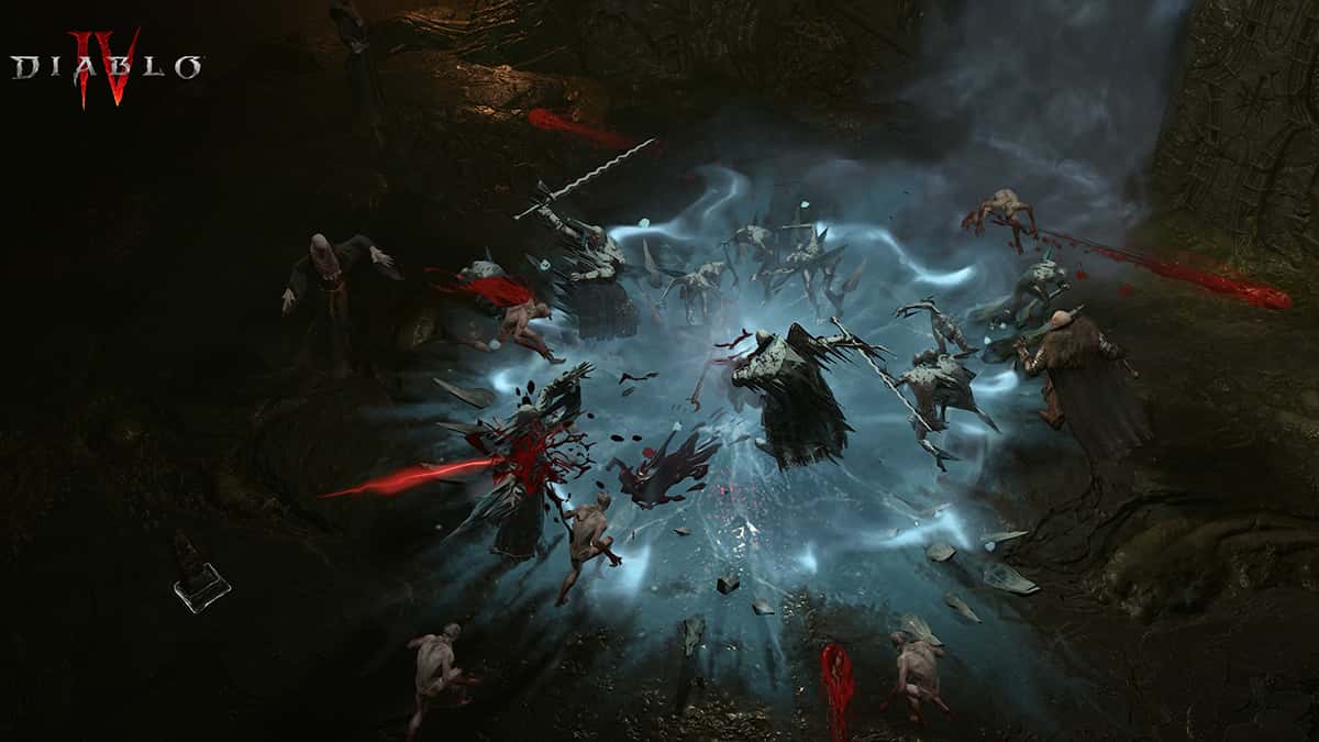 A battle taking place in Diablo 4