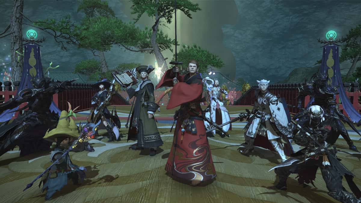 FFXIV party of players
